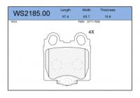 Тормозные колодки JEENICE WS218500 (зад. диск.)